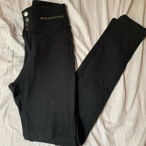 Black waist high pants